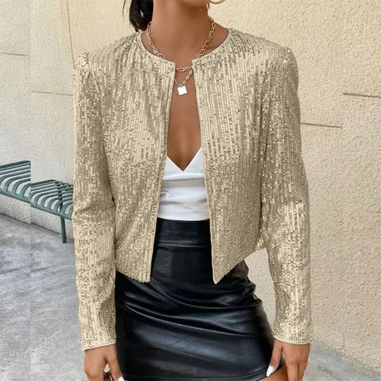 Damen Strickjacke mit Glitzereffekt – Heidi-Mode