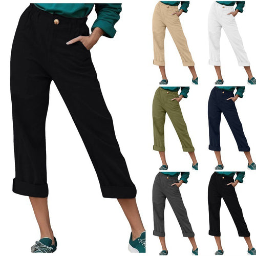 Femme Tailored Hochtaillierte Cropped Pants Heidi-Mode