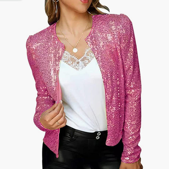 Damen Strickjacke mit Glitzereffekt – Heidi-Mode