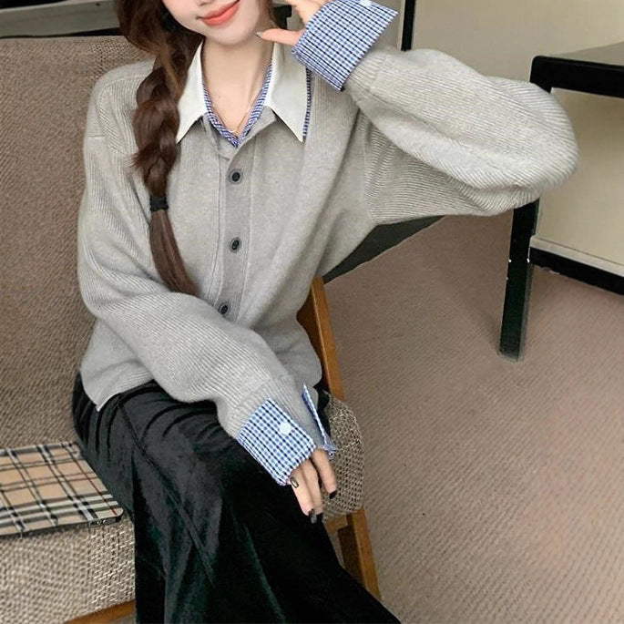 Damen Strickjacke mit klassischem Schnitt und stilvollen Knopfdetails Heidi-Mode