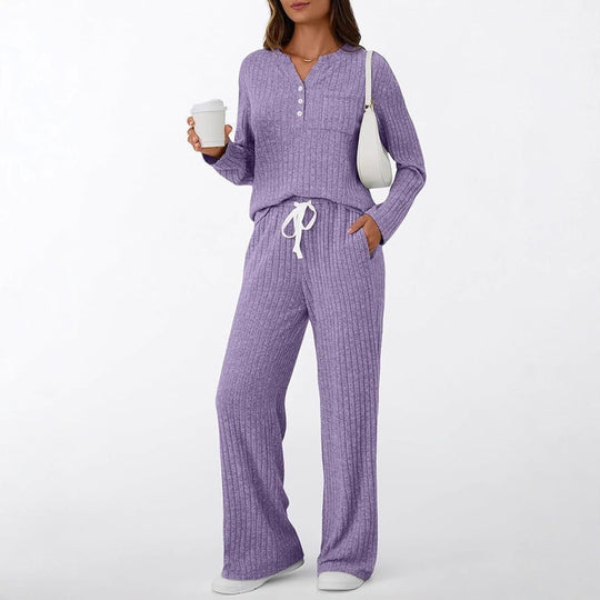 Damen Komfortabler Strickanzug mit lässigem Schnitt Heidi-Mode