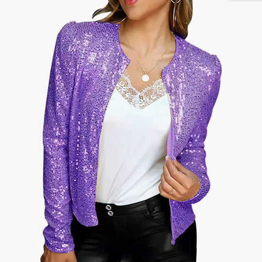 Damen Strickjacke mit Glitzereffekt – Heidi-Mode