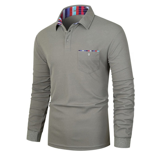 Herren Langarm Poloshirt mit modernem Karomuster und praktischen Details Heidi-Mode