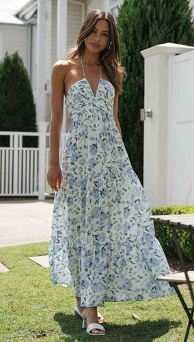 Lange Chiffon-Kleider mit ärmellosen Nähten und großem Swing-Stil für Damen