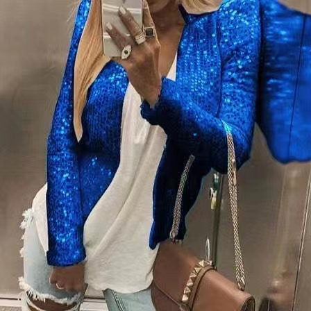 Damen Strickjacke mit Glitzereffekt – Heidi-Mode