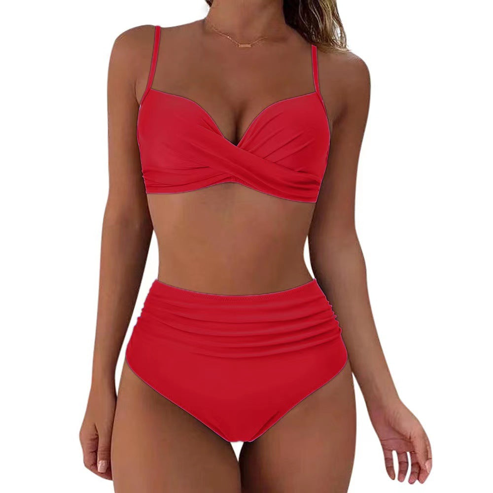 Damen High-Waist Tierdruck-Bikini-Set Heidi-Mode