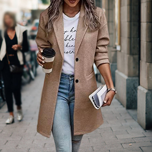 Stilvolle Lange Damenjacke Für Herbst & Winter