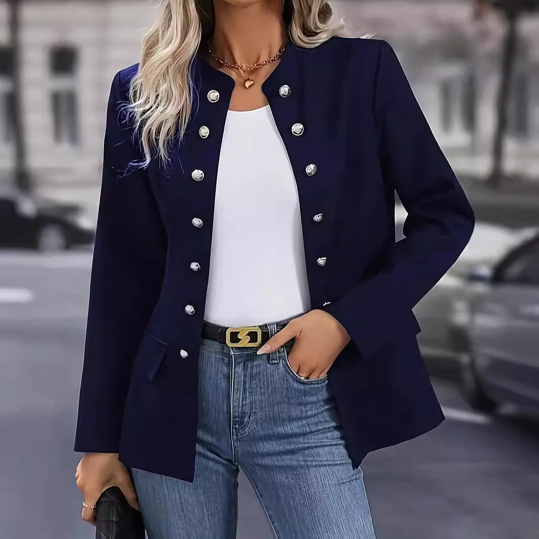 Damen Blazer mit stylishen Druckknöpfen und eleganter Passform Heidi-Mode