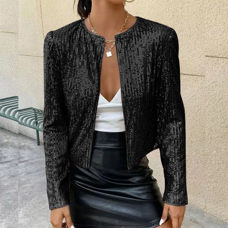 Damen Strickjacke mit Glitzereffekt – Heidi-Mode