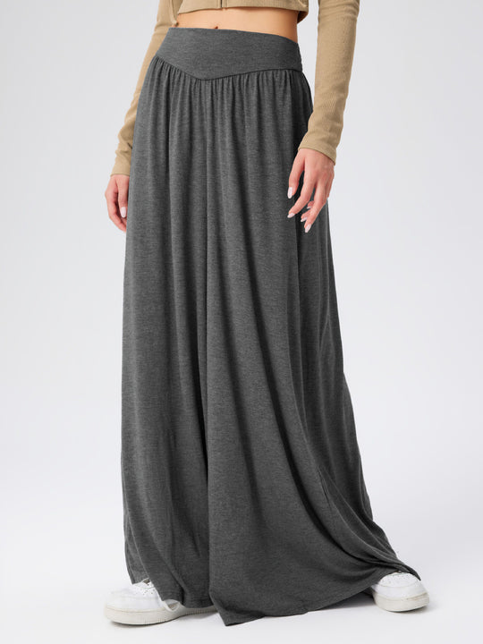 Damen weite Jersey-Hose mit hohem Bund Heidi-Mode
