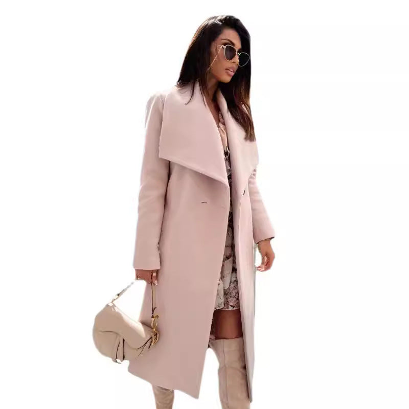 Damen eleganter Trenchcoat mit Gürtel und hochwertiger Verarbeitung Heidi-Mode