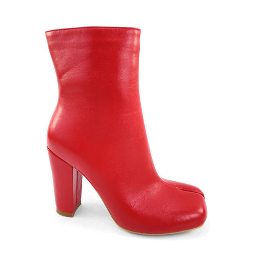 Femme High-Heeled Ankle Boots mit zerknittertem Metallic-Finish Heidi-Mode