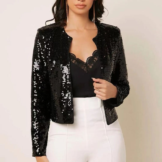 Damen Strickjacke mit Glitzereffekt – Heidi-Mode