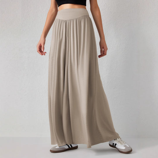 Damen weite Jersey-Hose mit hohem Bund Heidi-Mode