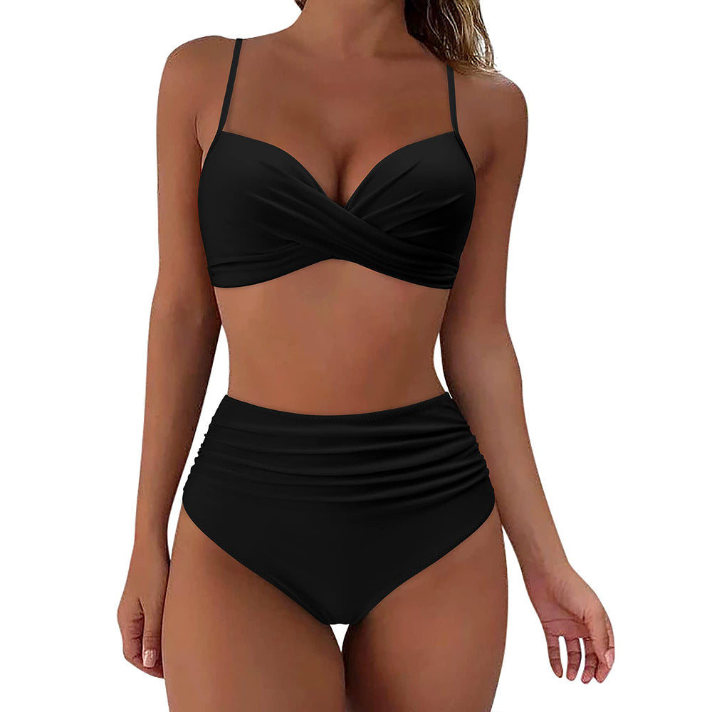 Damen High-Waist Tierdruck-Bikini-Set Heidi-Mode