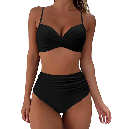 Damen High-Waist Tierdruck-Bikini-Set Heidi-Mode