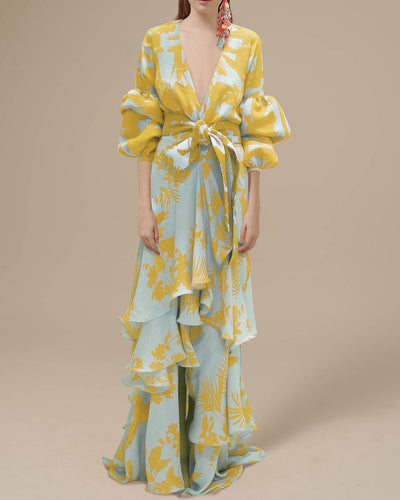 Heidi-Mode | Festliches Kleid aus Bedrucktem Chiffon