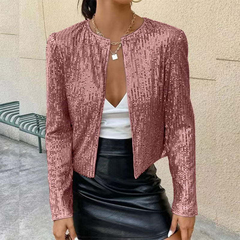 Damen Strickjacke mit Glitzereffekt – Heidi-Mode