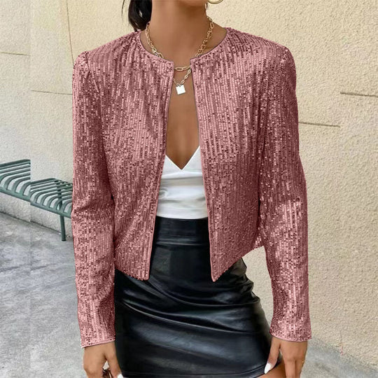Damen Strickjacke mit Glitzereffekt – Heidi-Mode