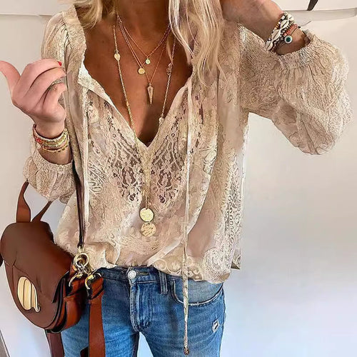 Heidi-Mode | Shirtbluse mit Spitze für Damen