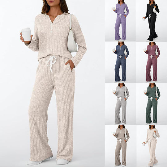 Damen Komfortabler Strickanzug mit lässigem Schnitt Heidi-Mode