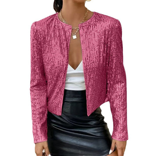 Damen Strickjacke mit Glitzereffekt – Heidi-Mode