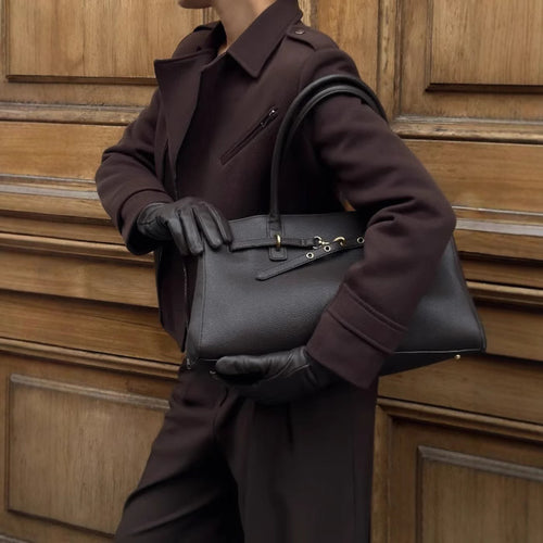 Damen modische cropped Jacke im minimalistischen Stil mit Taschen Heidi-Mode