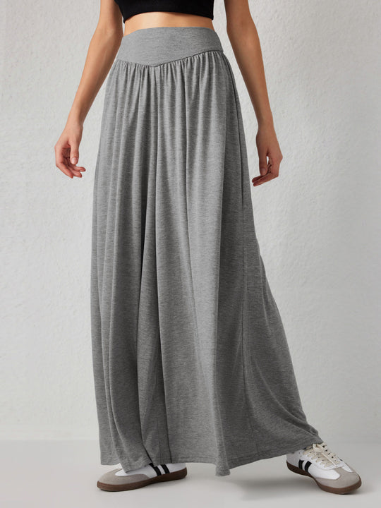 Damen weite Jersey-Hose mit hohem Bund Heidi-Mode