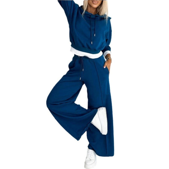 Damen Sportliches Lounge-Set mit weitem Schnitt und Kapuze Heidi-Mode