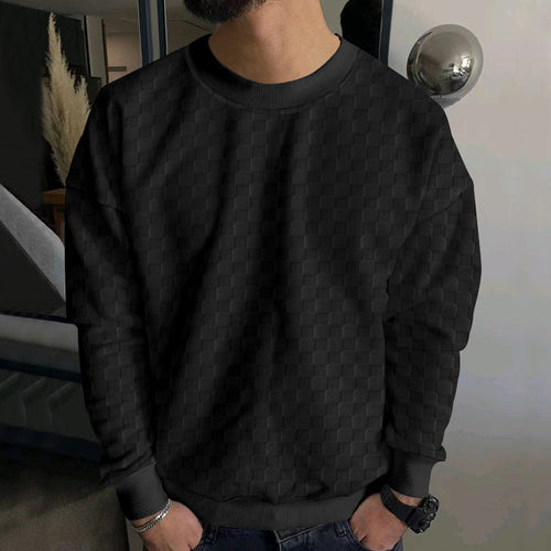 Herren stylischer Sweater mit modernem Strukturdesign Heidi-Mode