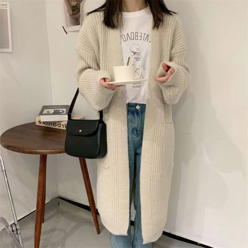 Damen Strickcardigan mit lockerer Silhouette und tiefen Taschen Heidi-Mode