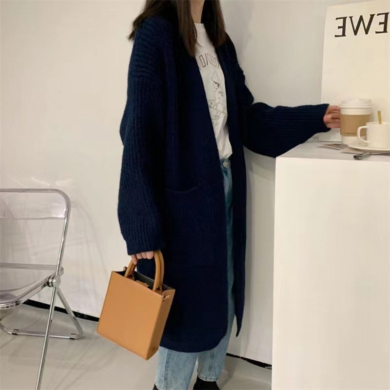 Damen Strickcardigan mit lockerer Silhouette und tiefen Taschen Heidi-Mode
