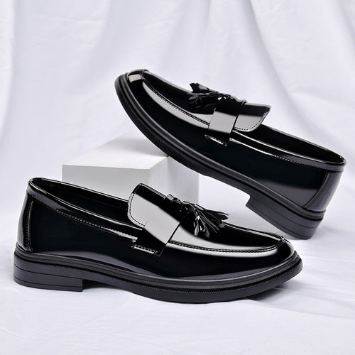 Herren Quasten Slipper mit glänzendem Finish Heidi-Mode