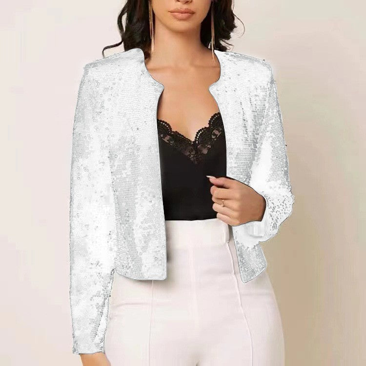 Damen Strickjacke mit Glitzereffekt – Heidi-Mode