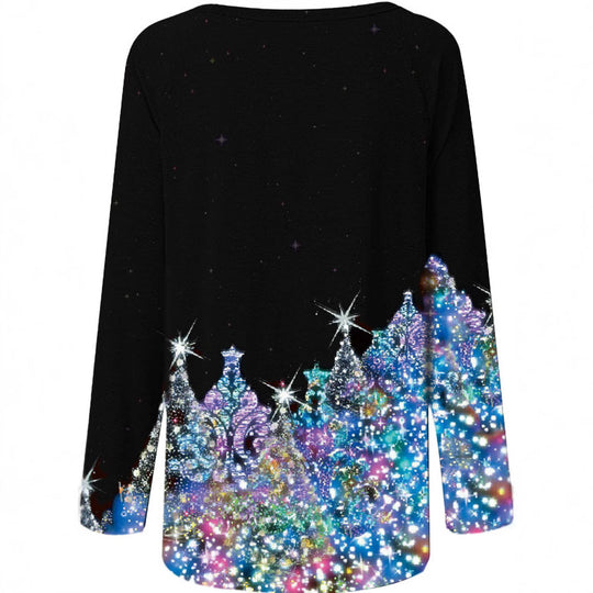 Damen Glitzernder Pullover mit festlichem Design Heidi-Mode