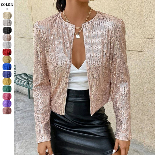 Damen Strickjacke mit Glitzereffekt – Heidi-Mode