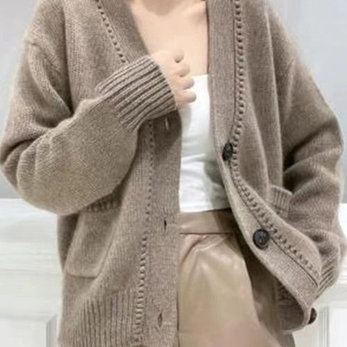 Damen Strickjacke im lässigen Oversized-Stil Heidi-Mode