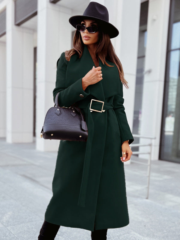 Damen eleganter Trenchcoat mit Gürtel und hochwertiger Verarbeitung Heidi-Mode