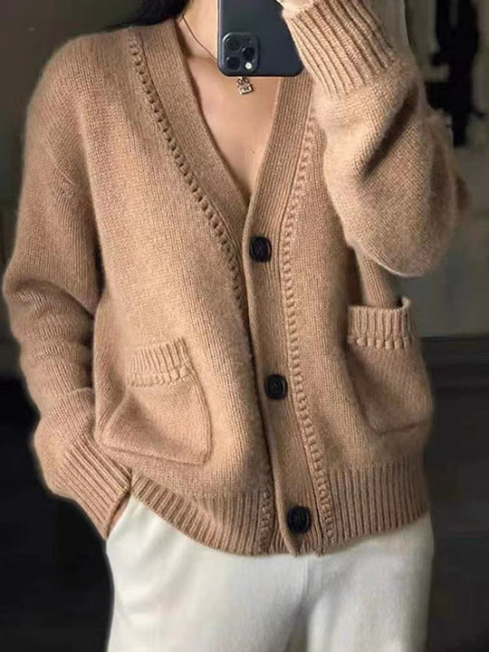 Damen Strickjacke im lässigen Oversized-Stil Heidi-Mode
