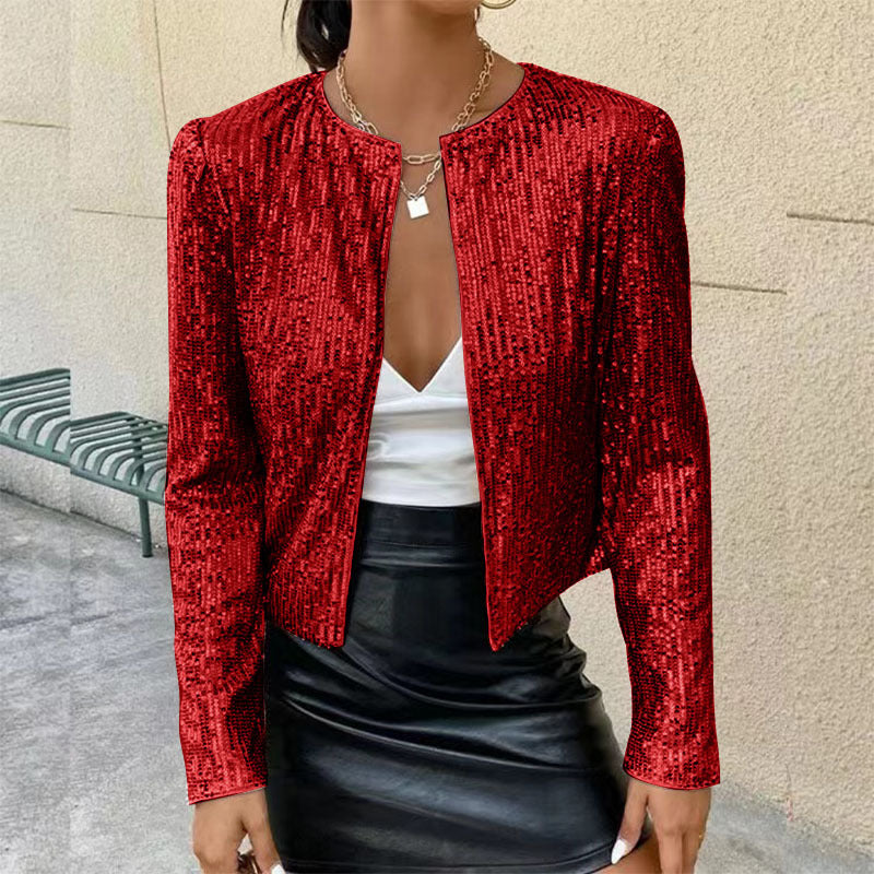 Damen Strickjacke mit Glitzereffekt – Heidi-Mode