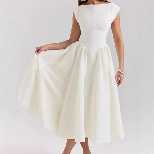 Damen Elegantes Ballkleid mit Tüllrock und Rückenreißverschluss Heidi-Mode