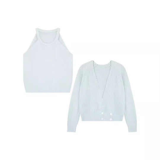 Damen Strickjacke mit offenem Schnitt und Rippstruktur Heidi-Mode