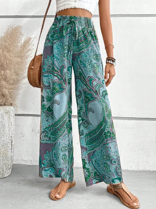 Damen Weite Hosen mit Paisleydruck Heidi-Mode