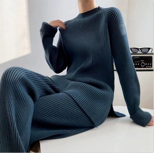 Damen Strickensemble mit weitem Schnitt und elegantem Design Heidi-Mode