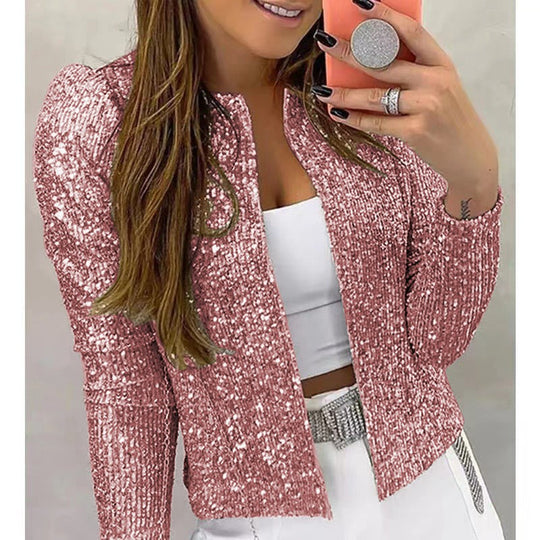 Damen Strickjacke mit Glitzereffekt – Heidi-Mode