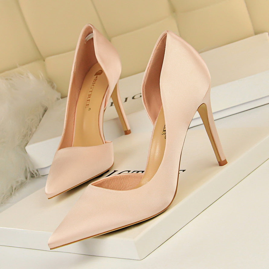 Damen Elegante Stiletto-Pumps mit offenem Absatz und spitzem Design Heidi-Mode