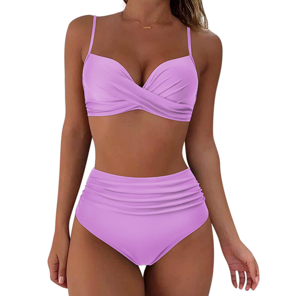 Damen High-Waist Tierdruck-Bikini-Set Heidi-Mode