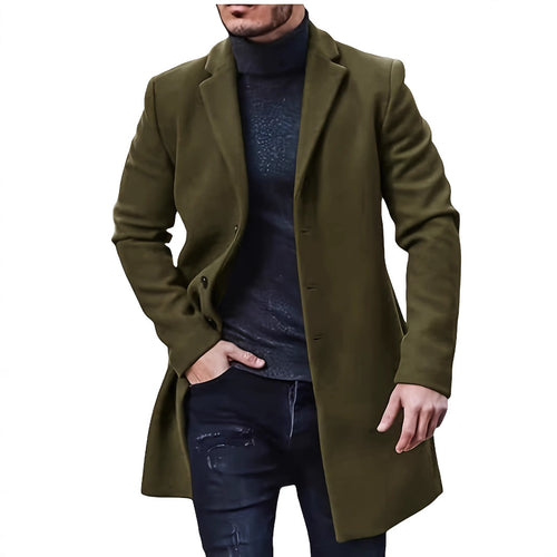 Herren eleganter Mantel mit klassischem Revers Heidi-Mode