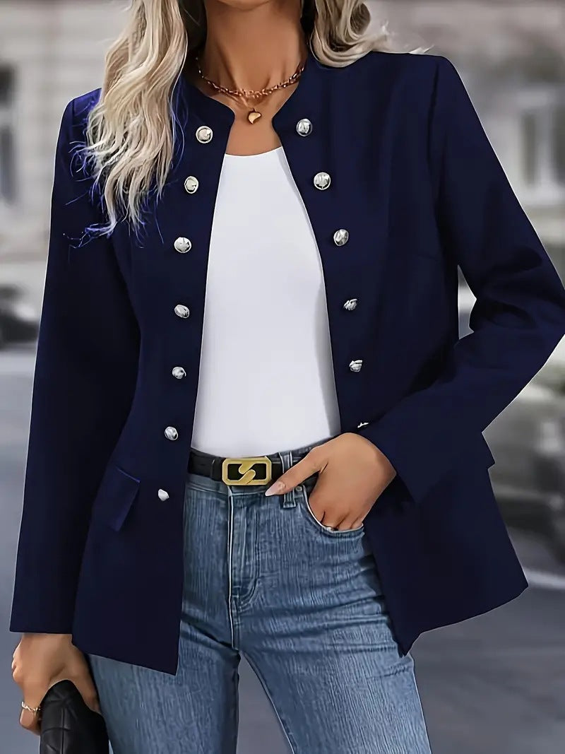 Damen Blazer mit stylishen Druckknöpfen und eleganter Passform Heidi-Mode