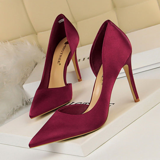 Damen Elegante Stiletto-Pumps mit offenem Absatz und spitzem Design Heidi-Mode